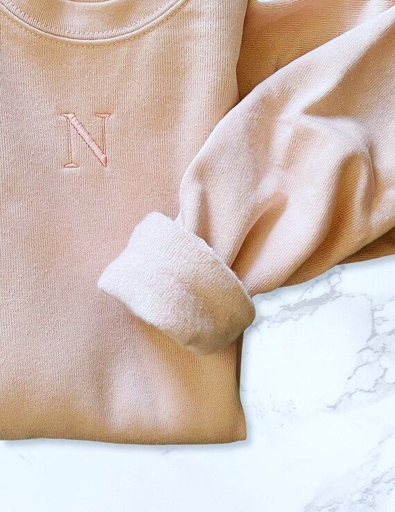 Personalized Embroidered Initial Crewneck Bridal Bridesmaid | Etsy | Etsy (US)