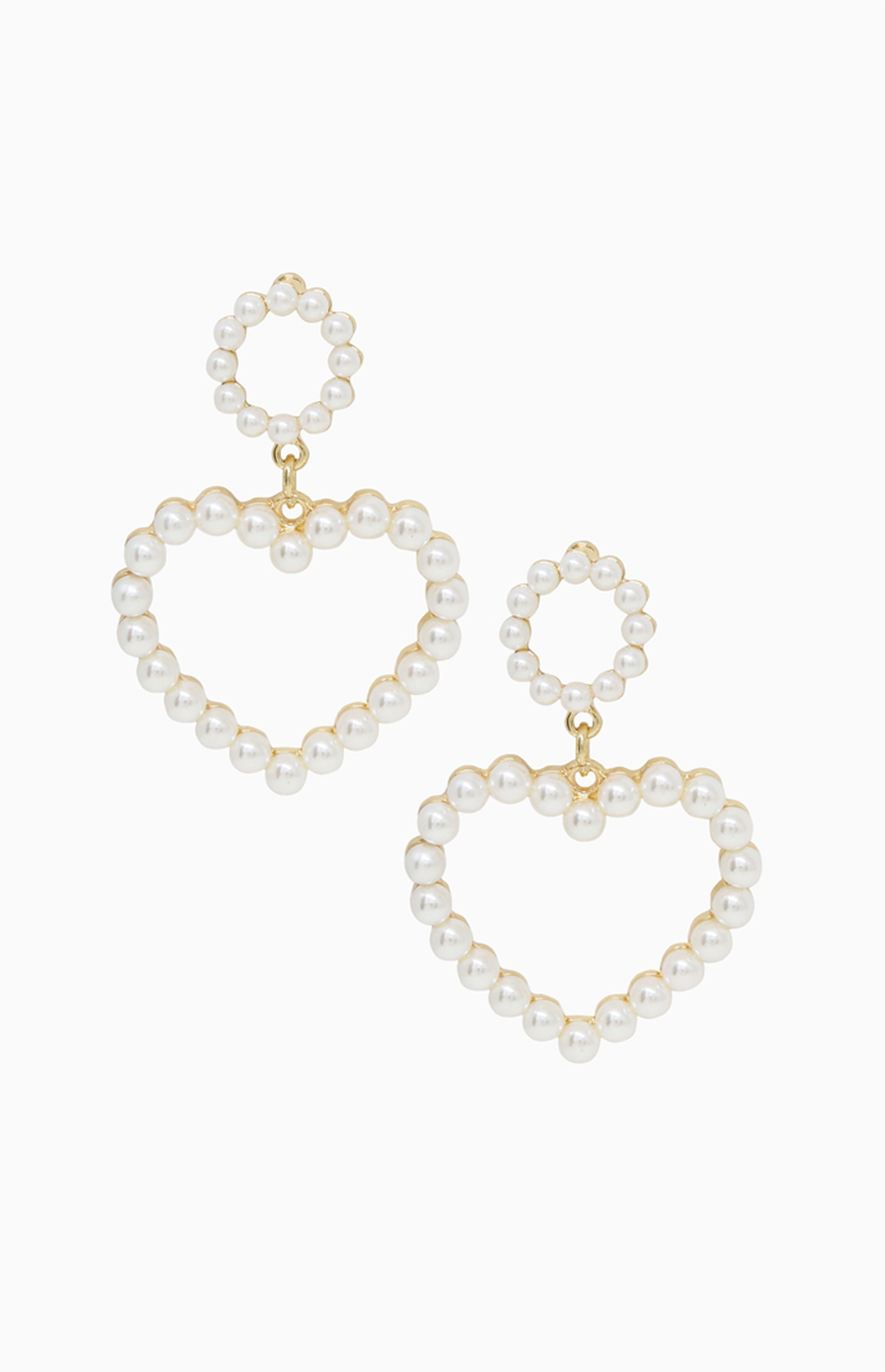 Ettika Loving Pearl Heart Earrings | PacSun | PacSun