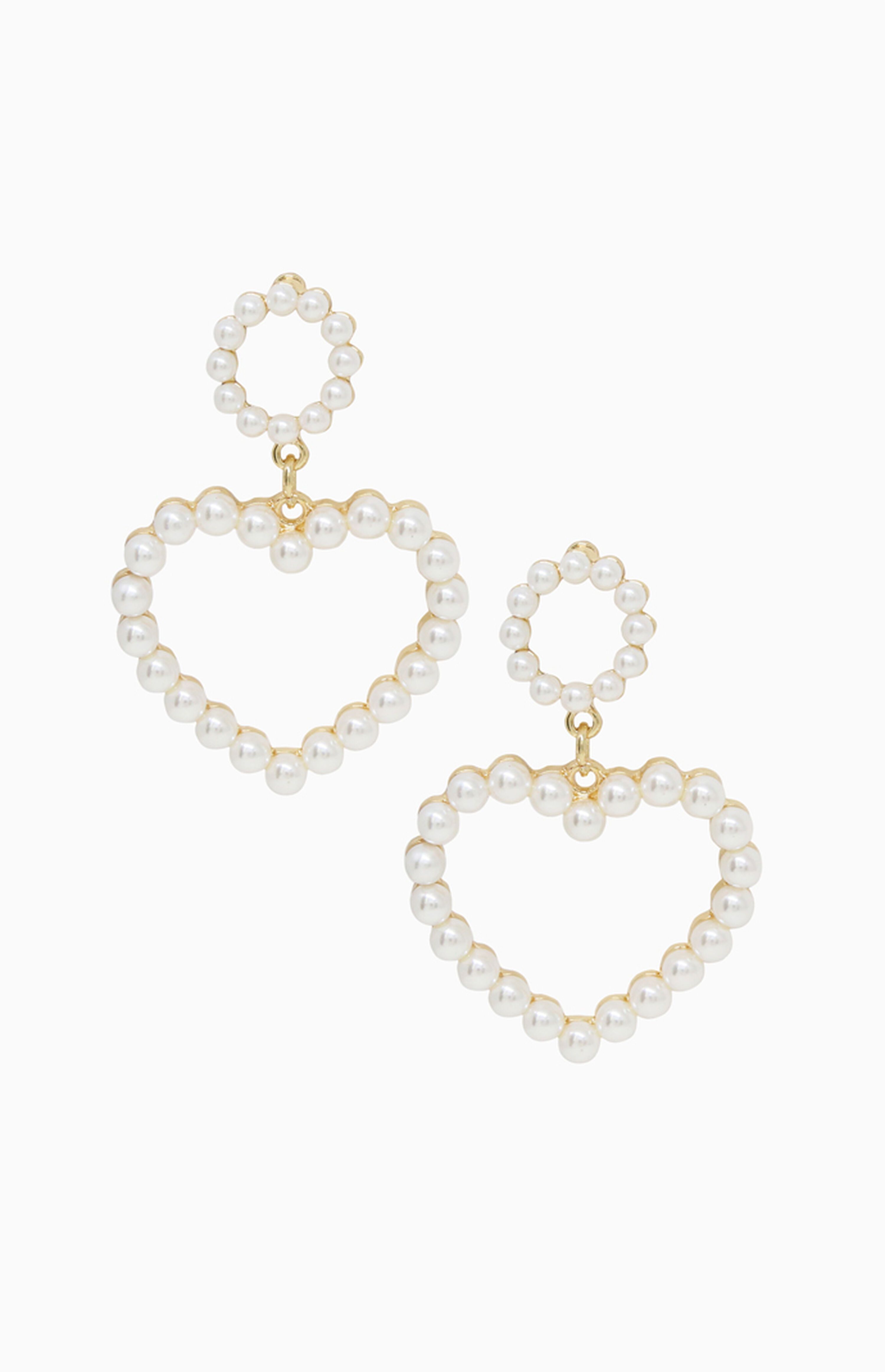 Ettika Loving Pearl Heart Earrings | PacSun