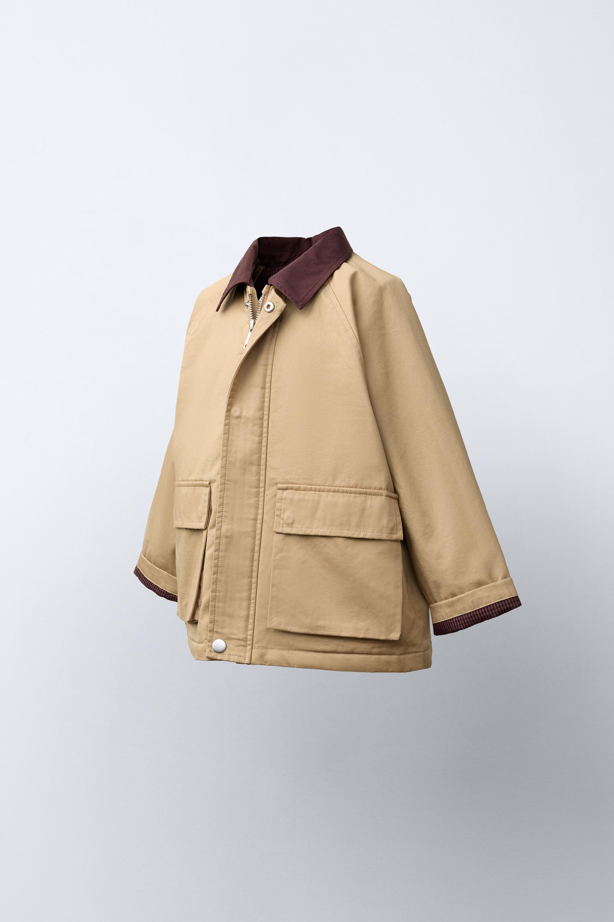 CONTRASTING COLLAR JACKET | Zara US