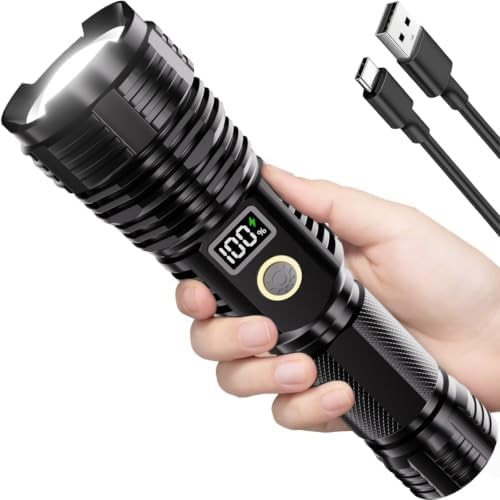 Flashlights High Lumens Rechargeable, 100,000LM LED Super Bright Flash Light, Zoomable Linternas ... | Amazon (US)