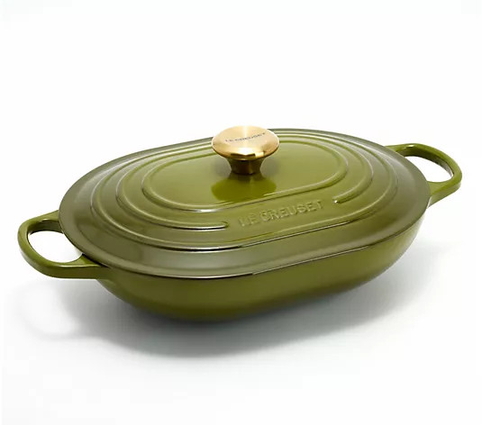 Make Your Selection: Le Creuset 3.75-qt Signature Cast-Iron Oval Casserole w/Lid | QVC