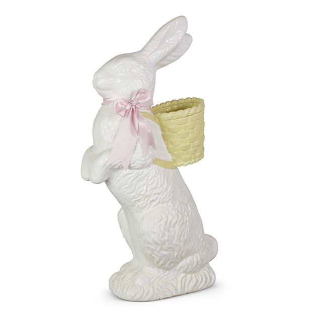 Springtime Bunny Figure With Basket Backpack | Antique Farm House