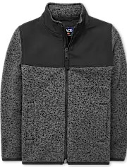 Boys Uniform Long Sleeve Sweater Fleece Trail Jacket | The Children's Place | The Children's Place