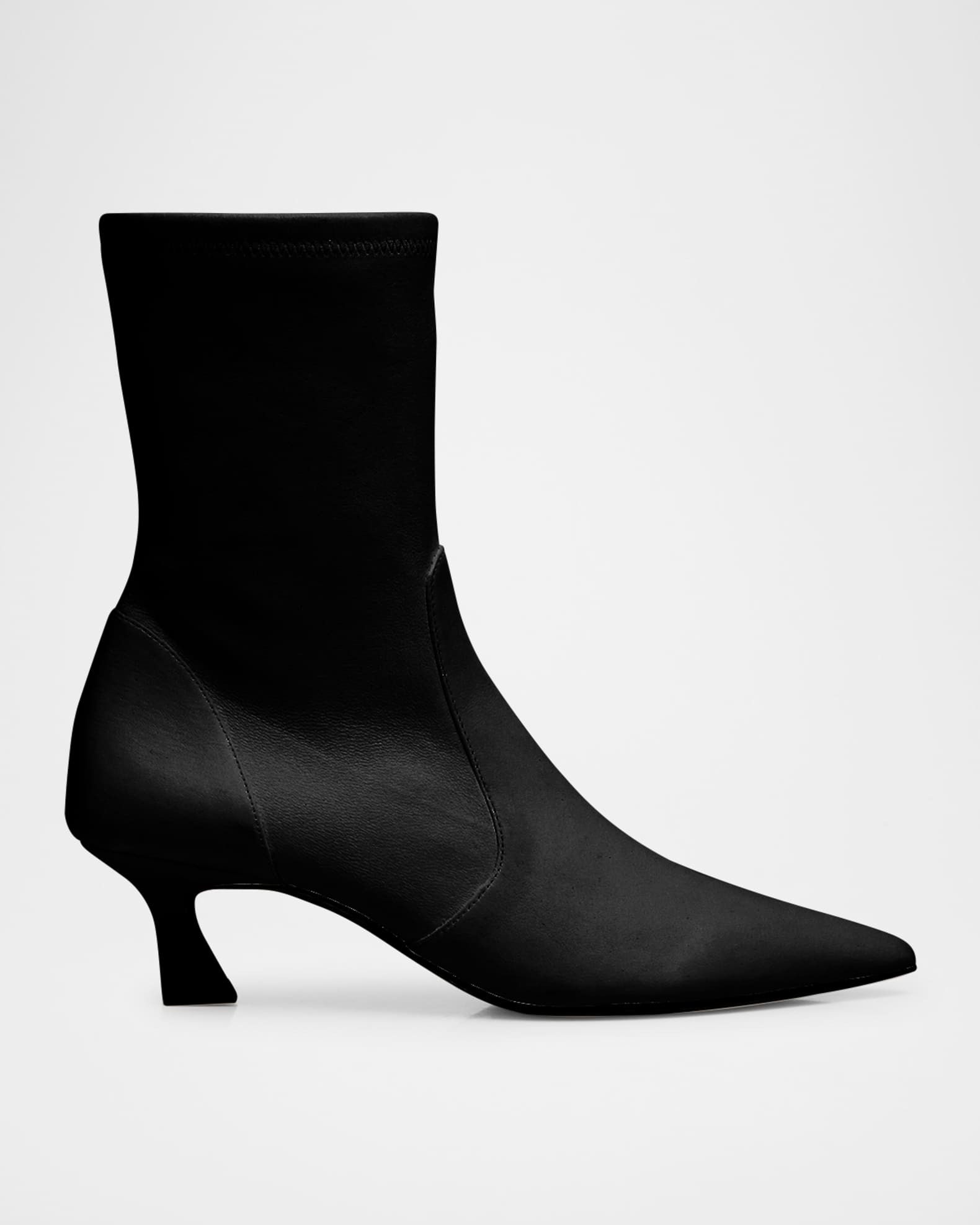 50mm Vinnie Stretch Leather Booties | Neiman Marcus