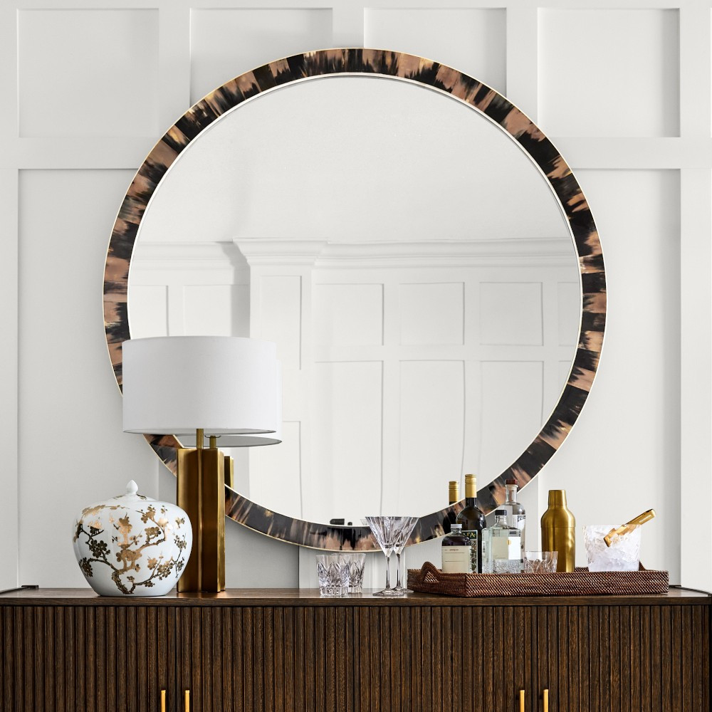 Horn and Bone Round Mirror | Williams-Sonoma