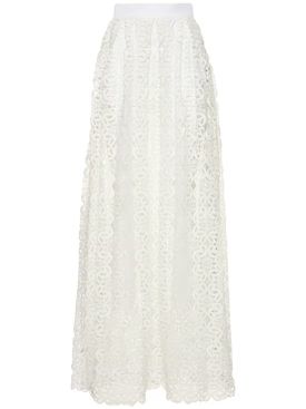 Elie Saab - Macramé long skirt - White | Luisaviaroma | Luisaviaroma