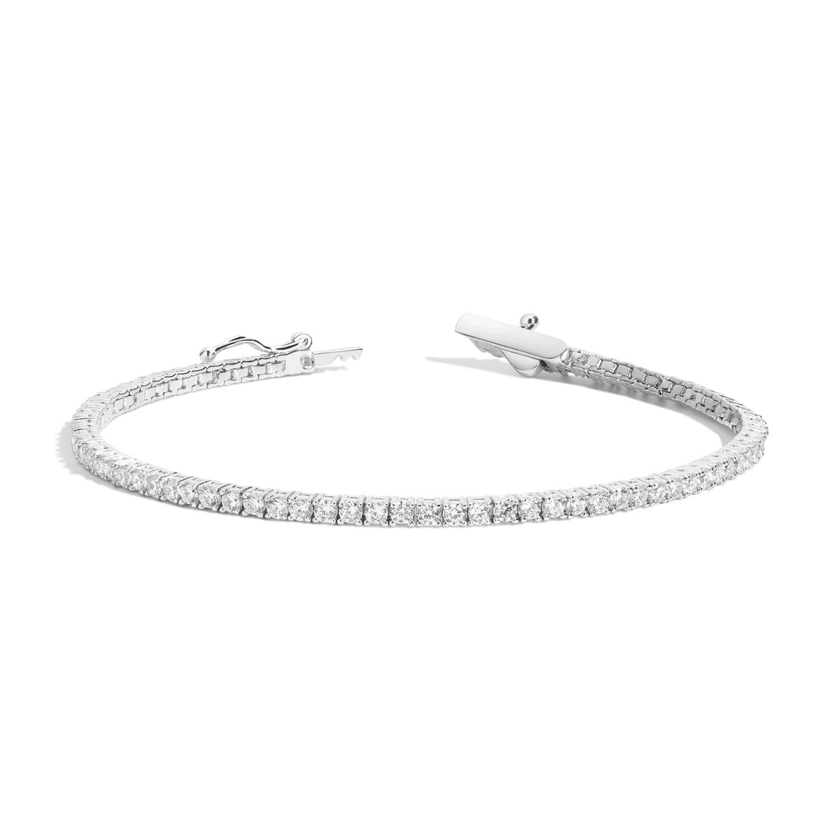 Lab Grown White Sapphire Tennis Bracelet | AUrate New York