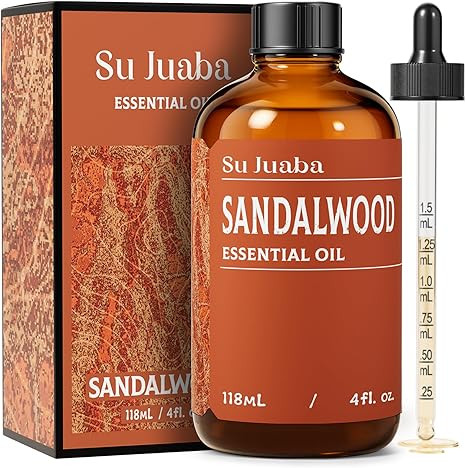 SU JUABA Sandalwood Oil 4 Fl Oz, 100% Natural Aromatherapy Oil for Diffuser,Skincare, Hair Care, ... | Amazon (US)