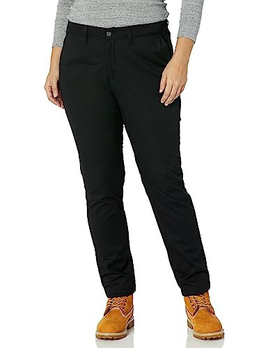 Dickies Women's Plus Skinny Twill Pants, Rinsed Black | Amazon (US)
