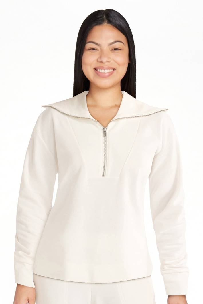 Free Assembly Women's and Women's Plus Half Zip Pullover Sweatshirt, Sizes XS-4X | Walmart (US)