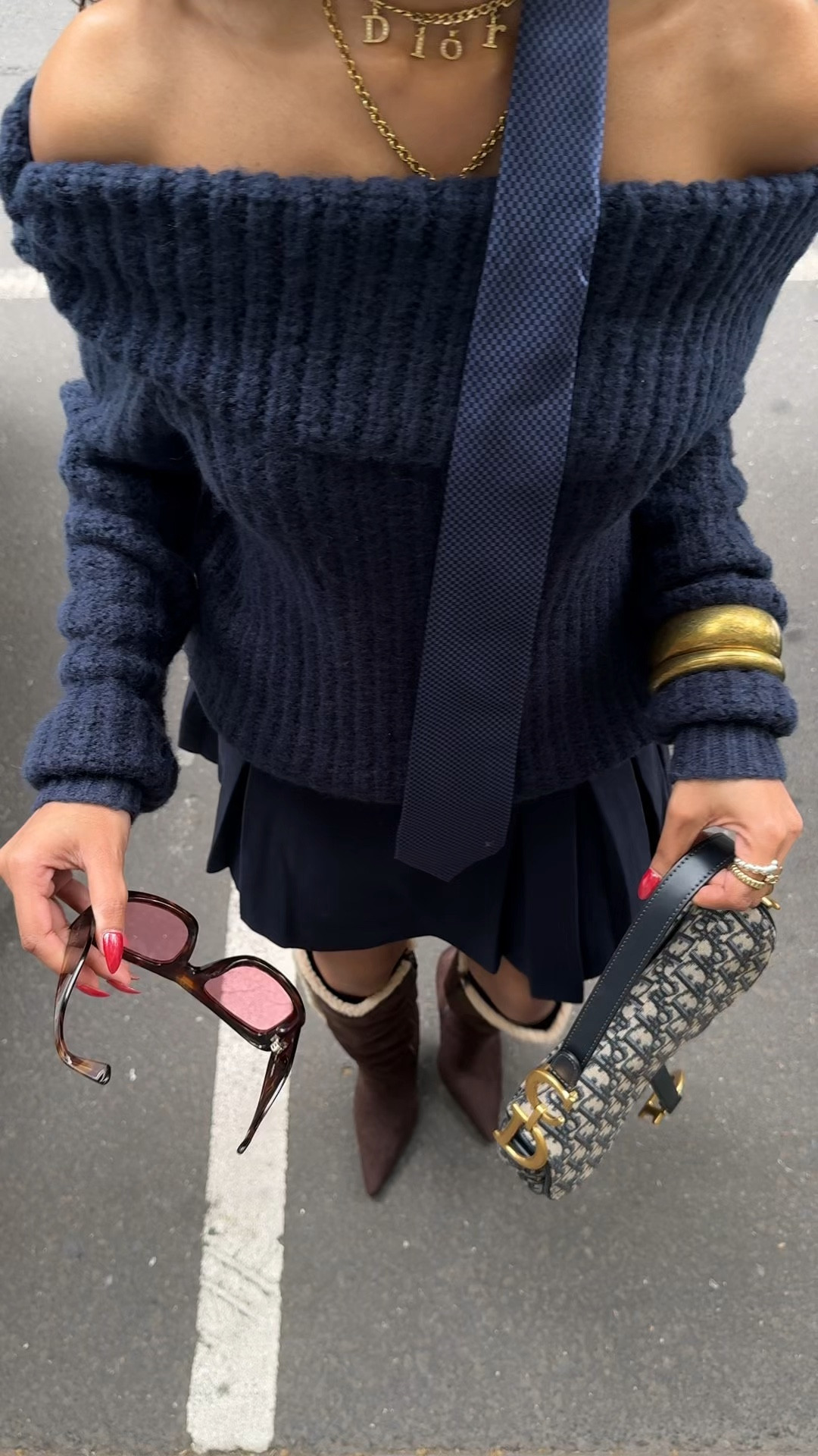 Navy mini skirt outfit with boots 

#LTKaustralia #LTKspring #LTKstyletip
