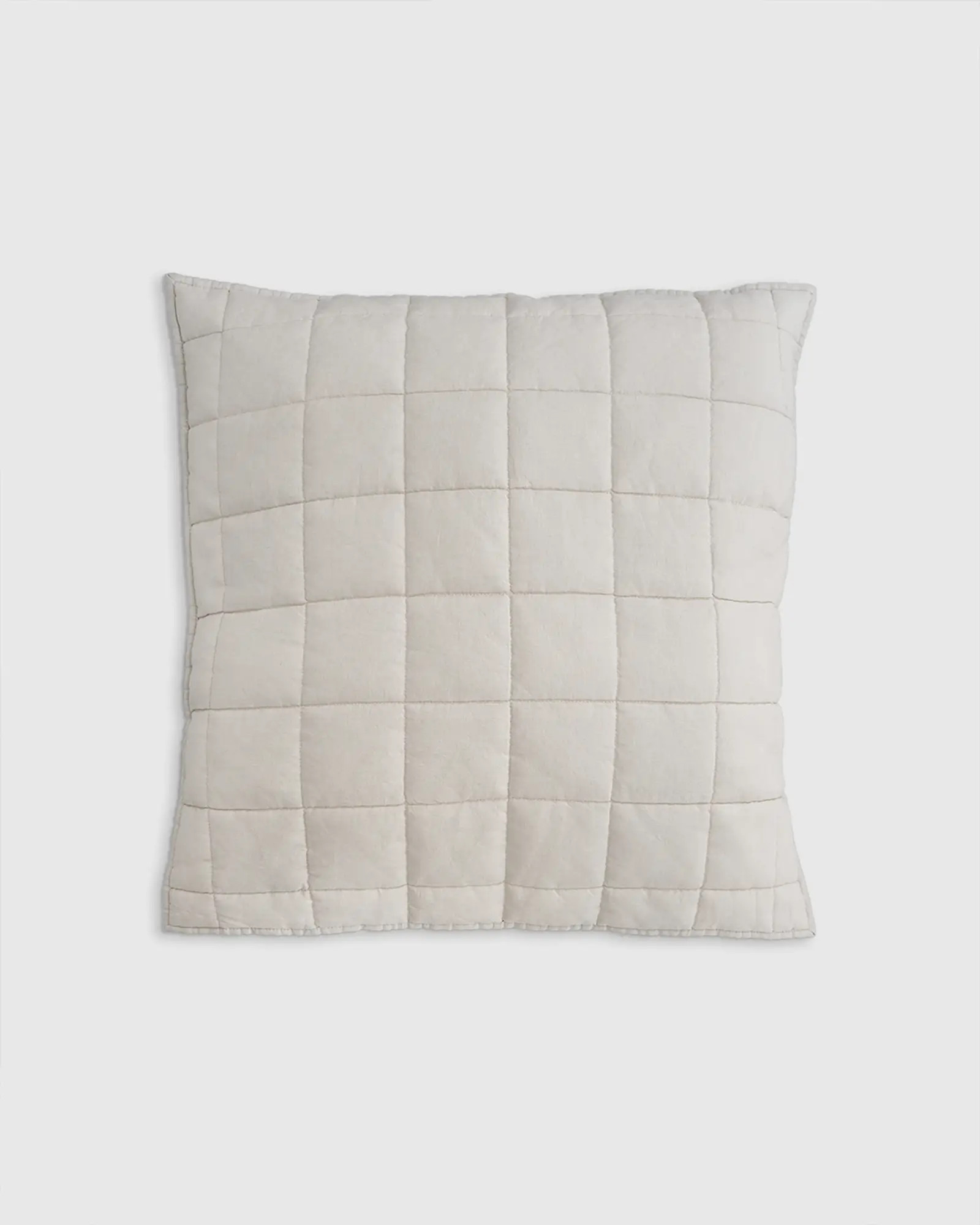 Belgian Linen Quilted Euro Sham | Quince