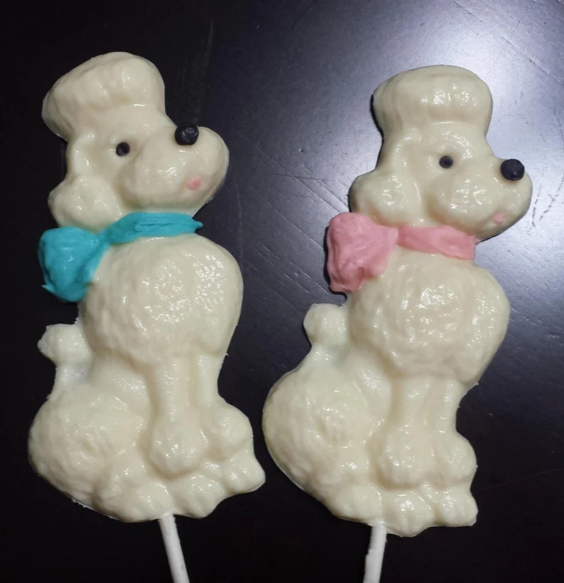 Poodle Dog Chocolate Lollipop Party Favors - Etsy | Etsy (US)