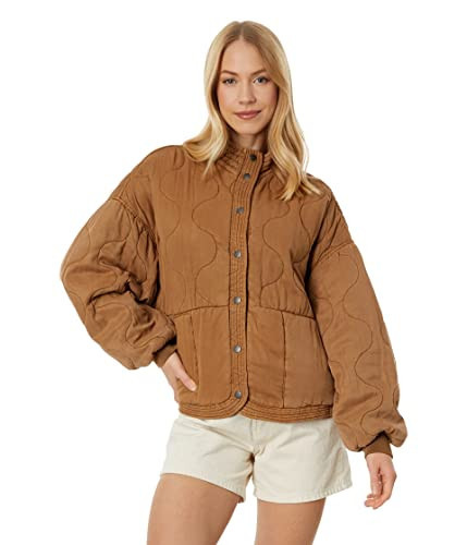 [BLANKNYC] womens With Snap Closure Quilted Jacket, Chai Tea, Medium US | Amazon (US)