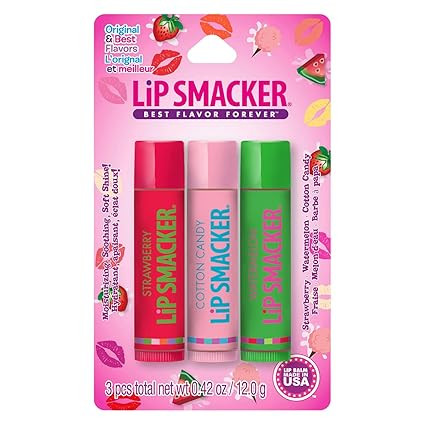 Lip Smackers Flavored Lip Balm Original & Best - Moisturizing, Soothing Trio Strawberry, Watermel... | Amazon (US)