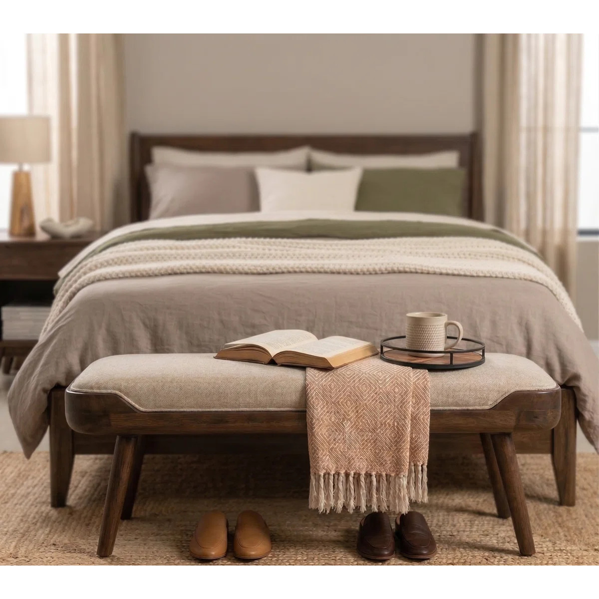 Danforth Solid Wood Entryway Storage Bench with Upholstered Seat | Wayfair North America