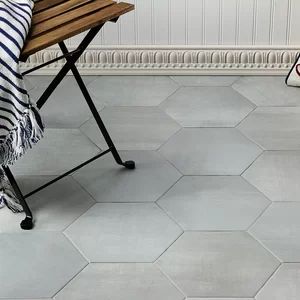 Langston Hexagon 9.87" x 11.37" Porcelain Field Tile in Light Gray | Wayfair North America