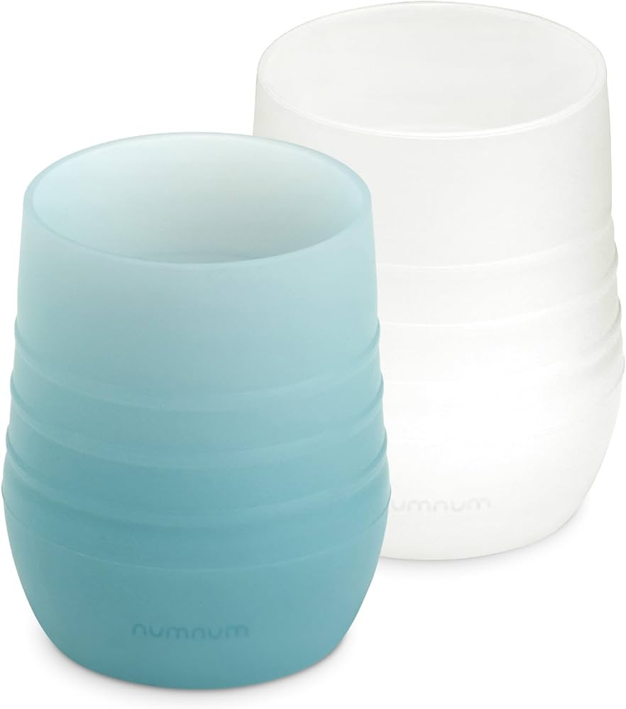 NumNum Clear Silicone Baby Cup for Infant, 4+ months, & Toddler - 2oz Non-Slip & Easy To Grip Tra... | Amazon (US)