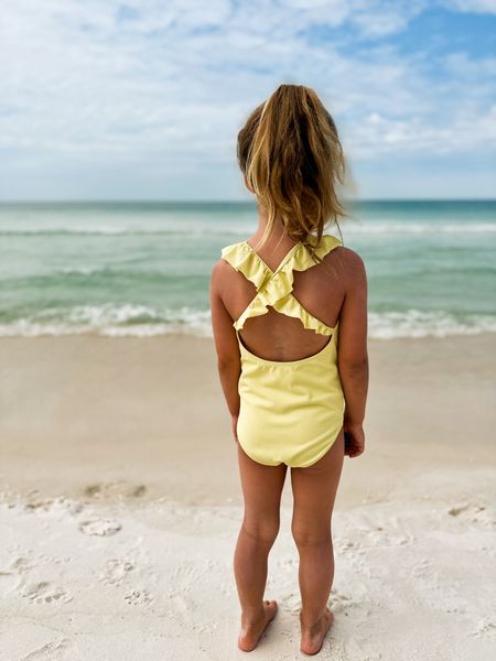 Girls yellow ruffle swimsuit


#LTKTravel #LTKSwim #LTKKids