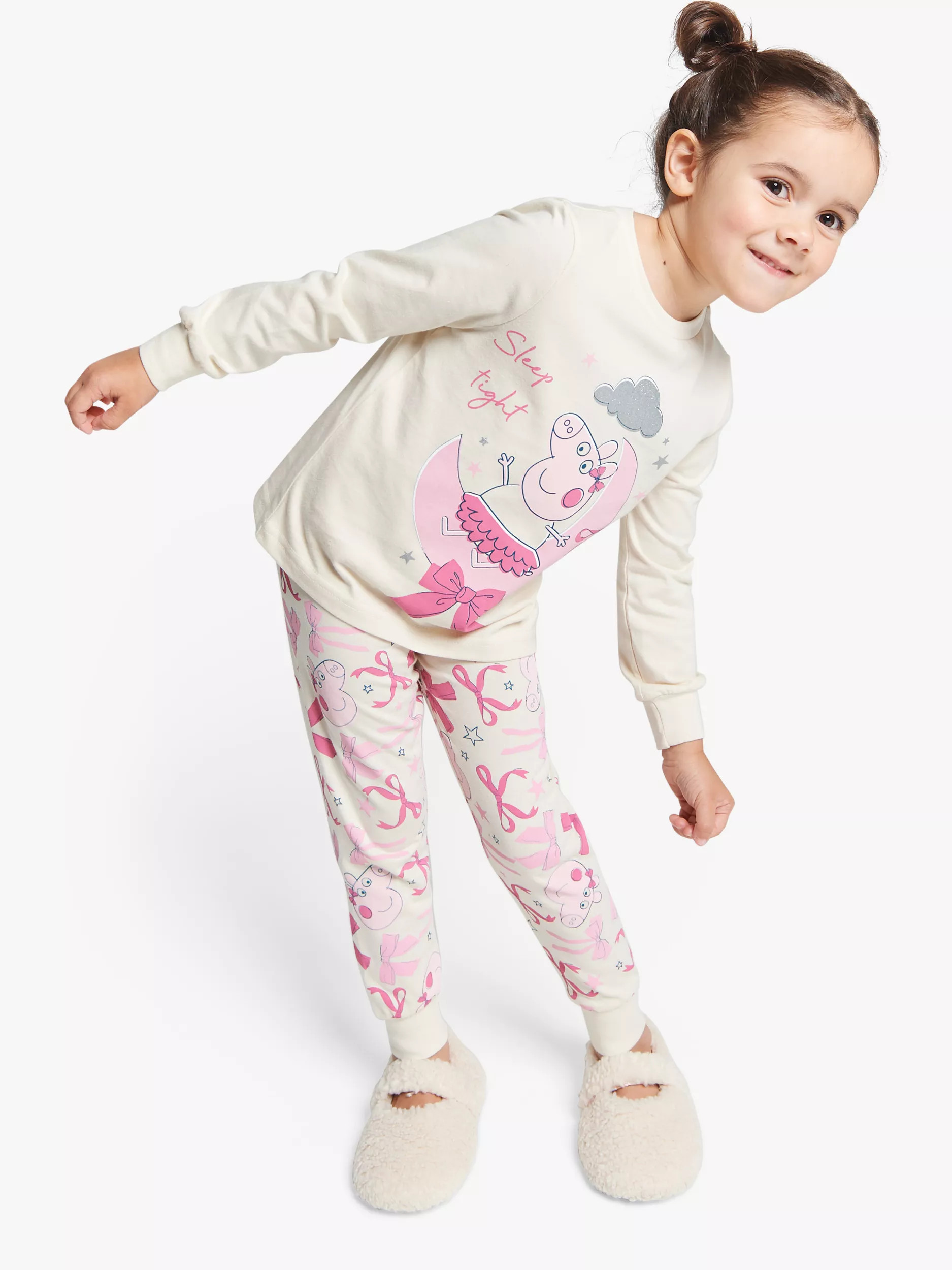 Brand Threads Kids' Peppa Pig Pyjamas, Pink | John Lewis (UK)