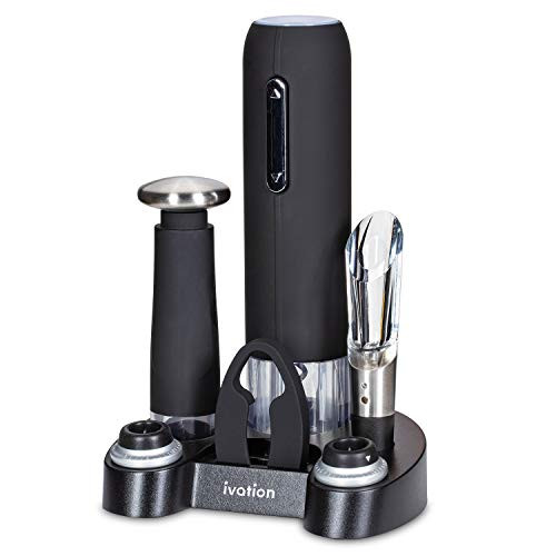 Ivation Wine Gift Set, Includes Electric Wine Bottle Opener, Wine Aerator, Vacuum Wine Preserver,... | Amazon (US)