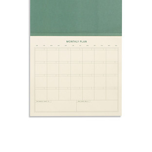 Papier Productivity Monthly Deskpad Green | The Container Store