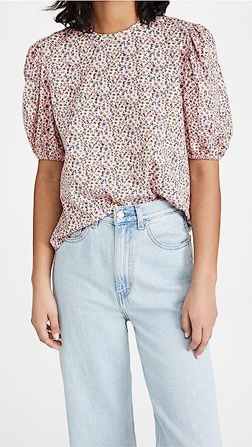 Floral Puff Sleeve T-Shirt | Shopbop