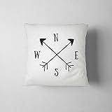Compass pillow, Gold pillow, Arrow Compass Throw Pillow, Compass print, Apartment Decor, Room Decor  | Amazon (US)
