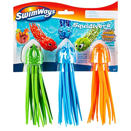 SwimWays SquiDivers Kids Pool Diving Toys, 3 Pack, Bath Toys & Pool Party Supplies for Kids Ages 5 and Up | Amazon (US)