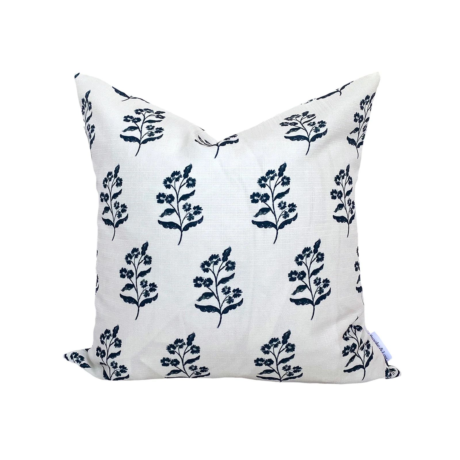 Frankie Floral Pillow in Navy | Brooke and Lou