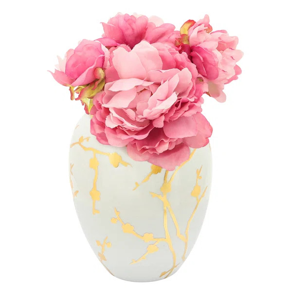 Abubacarr White 10" Indoor / Outdoor Ceramic Jars | Wayfair Professional