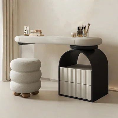 Modern Light Luxury Wooden Makeup Vanity Vanity | Wayfair North America