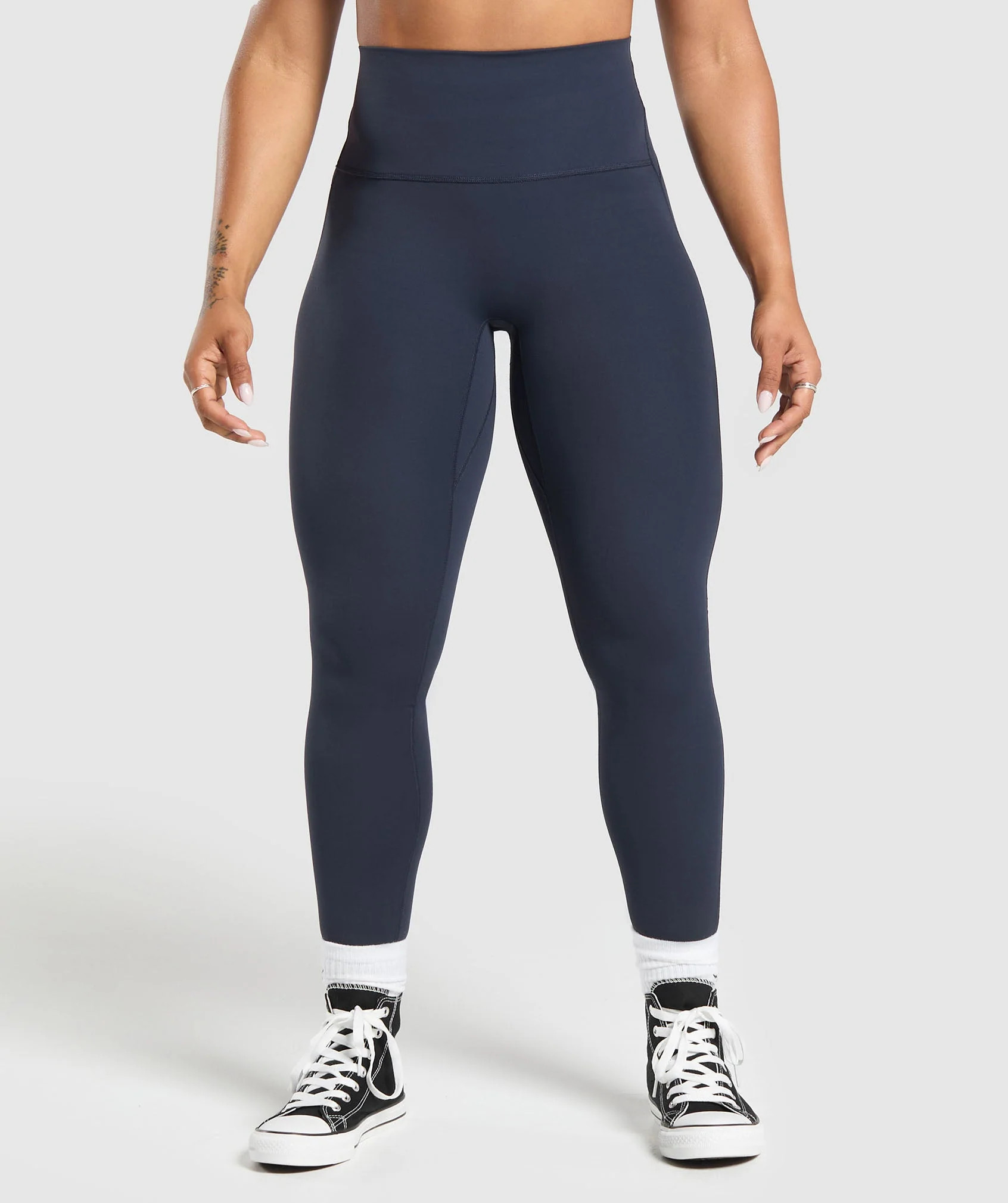 Gymshark Legacy Regular Leggings - Heavy Blue | Gymshark US