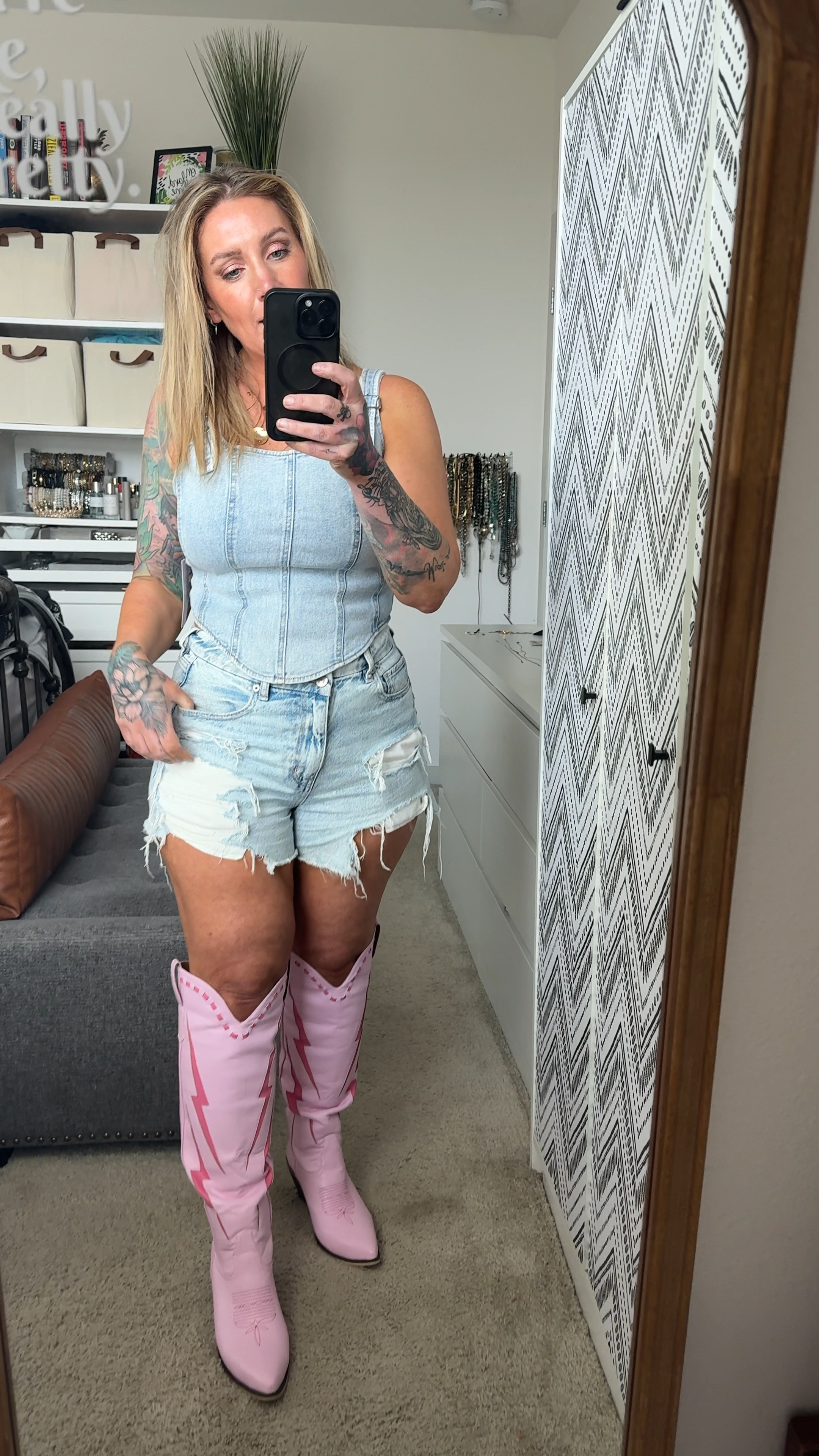 This denim corset top is so cute and on sale!!! I’m in the Medium but think I would do better in a small. 
These shorts I wear constantly!! Have 4 different pairs now!! 

#LTKFestival #LTKStyleTip #LTKSaleAlert