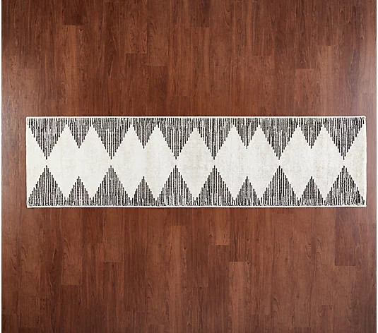 Diamond Stripe 2' x 7.8' Runner by Bobby Berk - QVC.com | QVC
