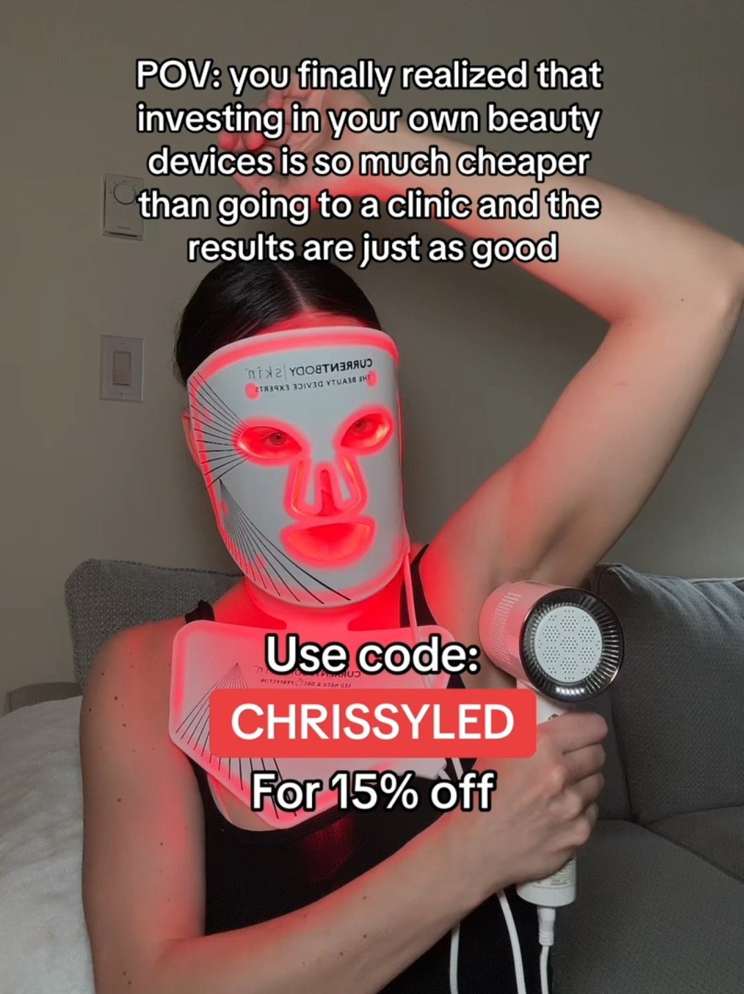Transform your skincare routine with the Current Body LED Red Light Therapy Mask. I love to use this mask to brighten your skin, reduce wrinkles, and boost collagen production. Use my code CHRISSYLED for 15% off your purchase! Discover the benefits of red light therapy and achieve glowing, youthful skin. 

#SkincareTech #LEDMask #RedLightTherapy #BeautyTips #SkincareDiscount #currentbody

#LTKcanada #LTKbeauty