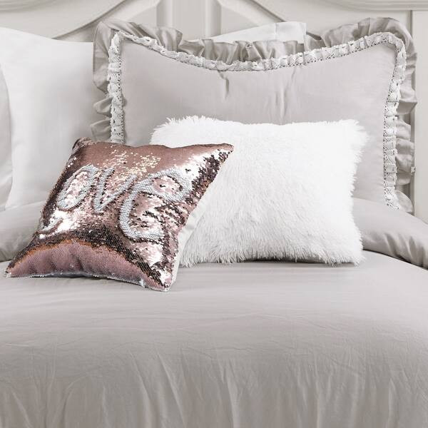 Silver Orchid Gerard Shabby Chic Ruffle Lace Comforter Set - White - King | Bed Bath & Beyond