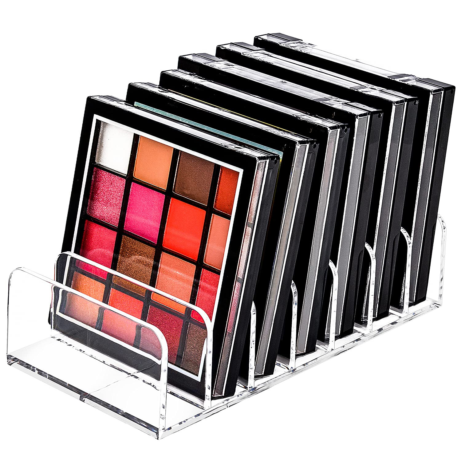 JessLab Eyeshadow Palette Makeup Organizer, Acrylic 7-Section Divided Make up Organizers and stor... | Amazon (US)