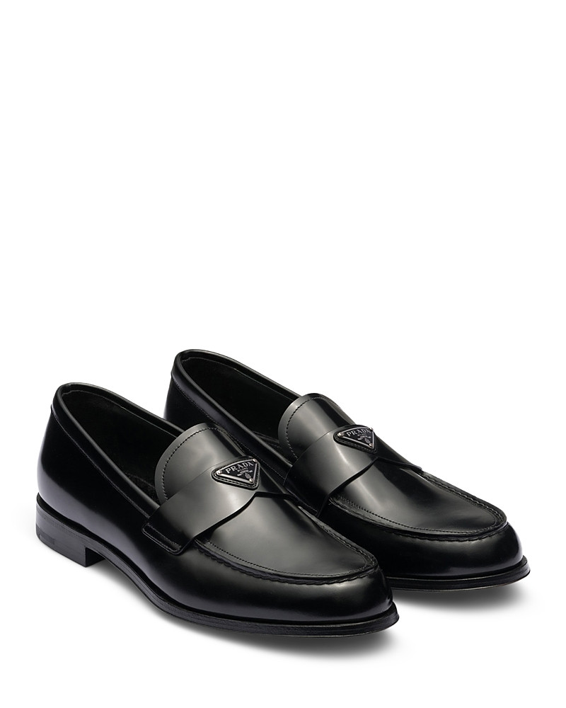 Prada Men's Brushed Leather Loafers | Bloomingdale's (US)