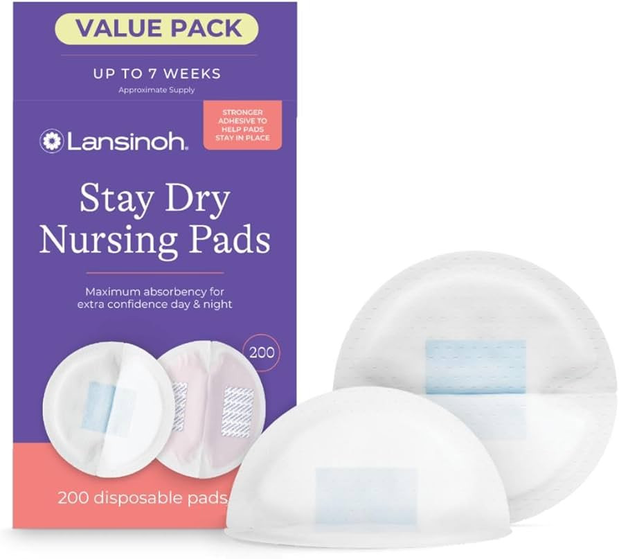Lansinoh Stay Dry Disposable Nursing Pads, Soft and Super Absorbent Breast Pads, Breastfeeding Es... | Amazon (US)