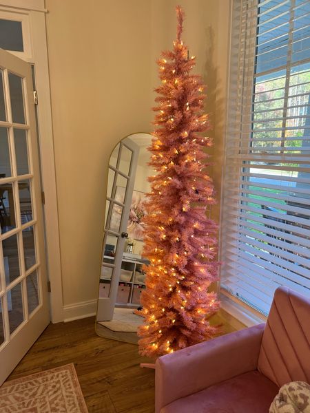 Pre-lit pink Christmas tree. Linking similar. 

Pink Christmas tree, skinny Christmas tree, pink Christmas 



#LTKHolidaySale #LTKSeasonal #LTKHoliday