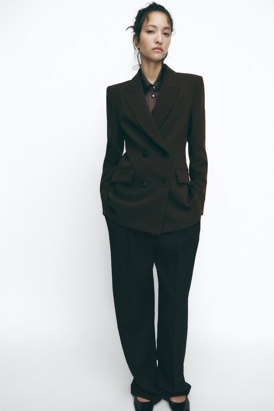 DOUBLE-BREASTED BLAZER WITH ELBOW PATCHES | Zara IT