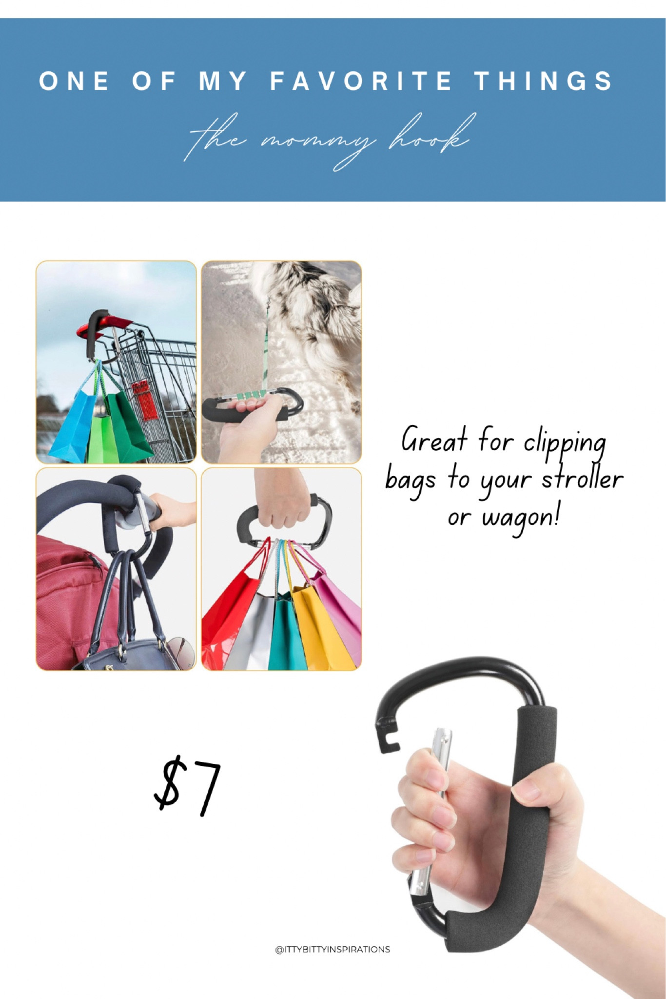 Love love love my mommy hook! It’s great for toting bags, white noise machines, water bottles, you name it! 

#LTKkids #LTKbaby #LTKGiftGuide