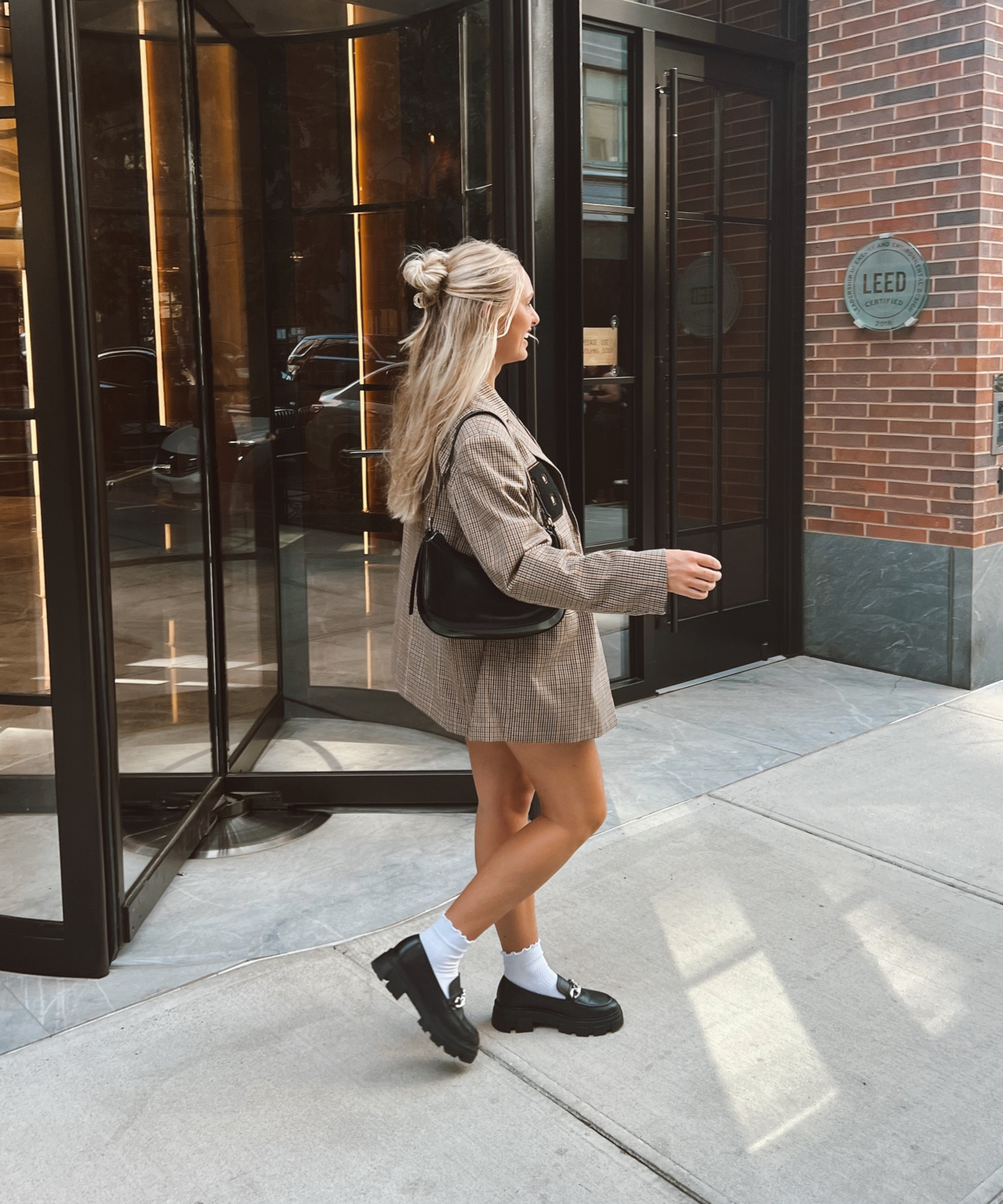 Fall outfit! Oversized blazer, mini skirt and loafers. 

#LTKstyletip #LTKSeasonal #LTKHoliday