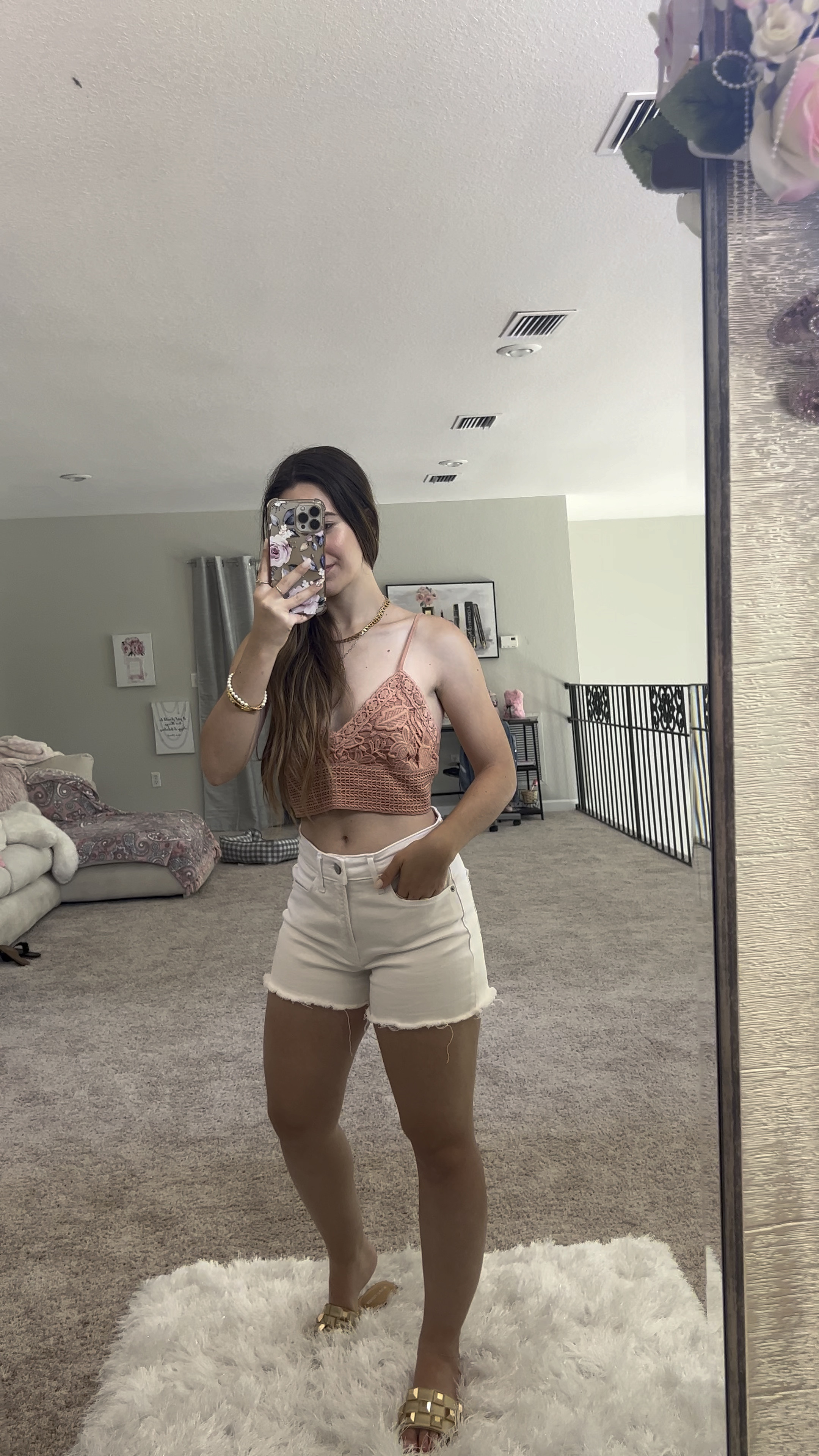 Aeropostale haul! Gorgeous tie-back crochet cami, wearing in a Small. On sale for under $15 (clearance). Loving this for a beach look or even resort wear. Can also dress down for a cutie travel outfit. Paired with Hollister white jean shorts and Marc Fisher sandals. Amazon gold jewelry and pearl bracelet linked too. Xoxo! 

#LTKtravel #LTKshoecrush #LTKFind #beach #resort #knittop #pool #coverup #vacation 

#LTKunder50 #LTKunder100 #LTKsalealert