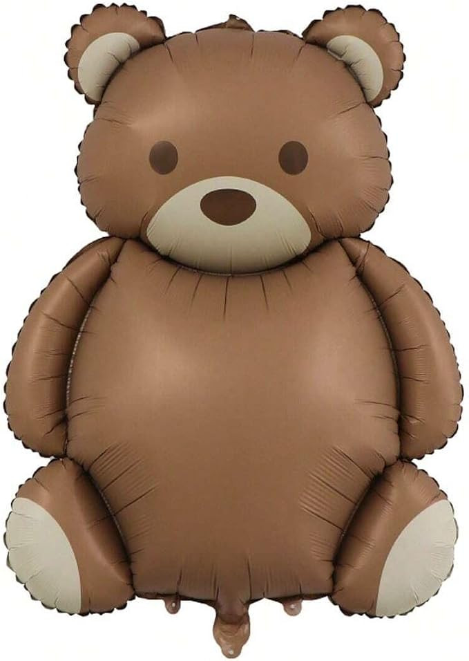 Matte bear Animal balloon Decorations teddy bear Birthday Foil balloons for baby shower Jungle Wo... | Amazon (US)