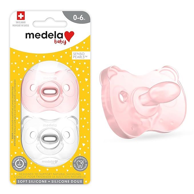 Medela Baby Pacifier | 0-6 Months | Includes Sterilizing Case | 2-Pack | Soft Silicone | BPA-Free... | Amazon (US)