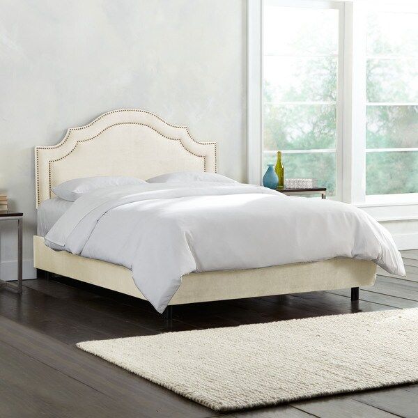 Skyline Furniture Nail Button Bed in Regal Velvet | Bed Bath & Beyond