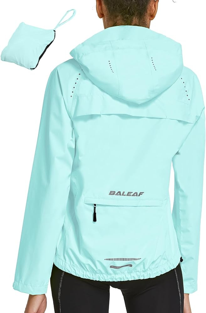 baleaf Women's Rain Jackets Waterproof Windbreaker Packable Running Lightweight Cycling Jacket Re... | Amazon (US)